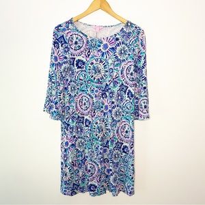 Lilly Pulitzer Blue Purple Pink Patterned Dress